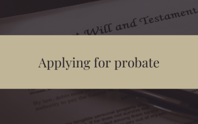 Applying for probate
